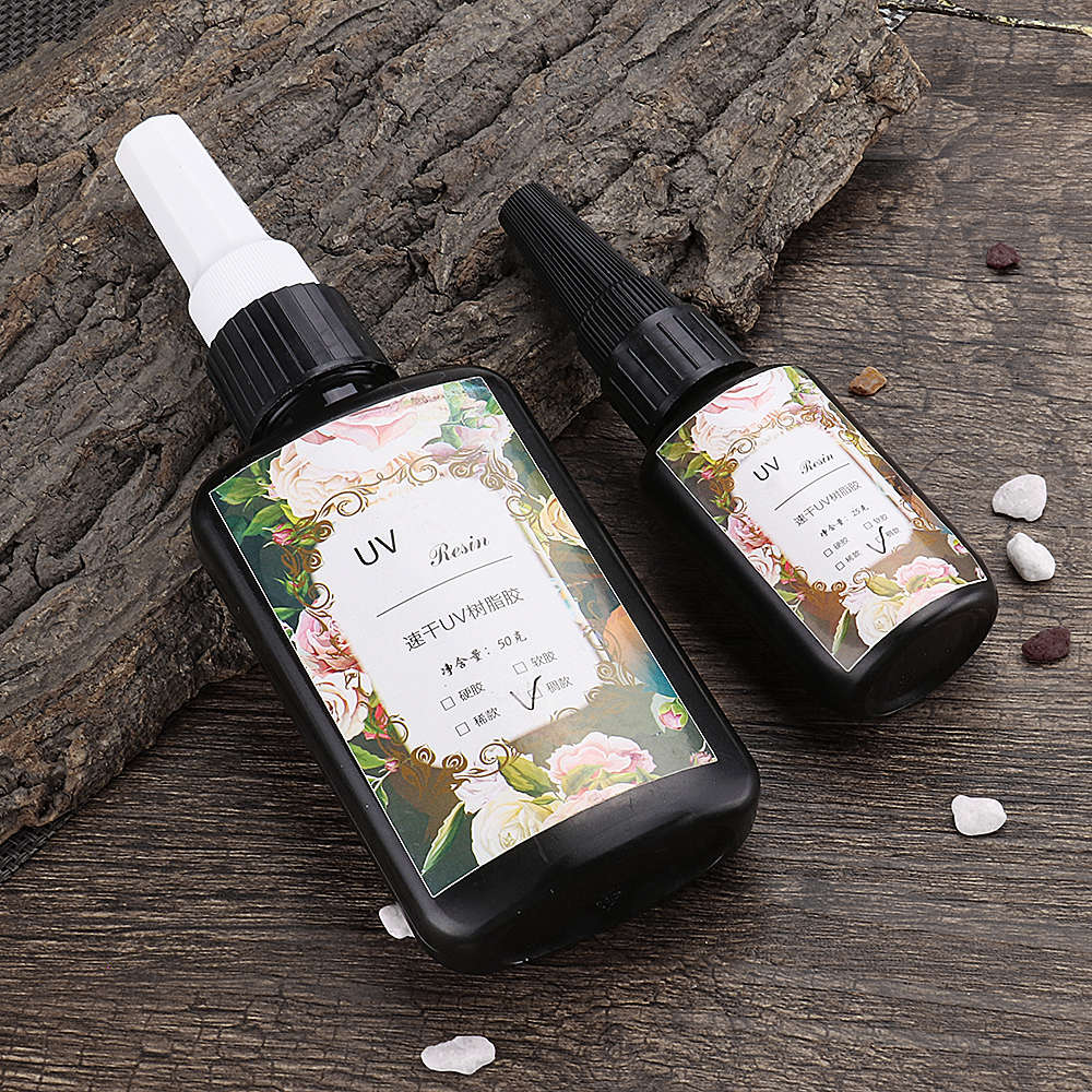 25g/50g Thick Hard Type UV Resin Glue Crystal Clear Ultraviolet Curing Activated DIY Jewelry Making