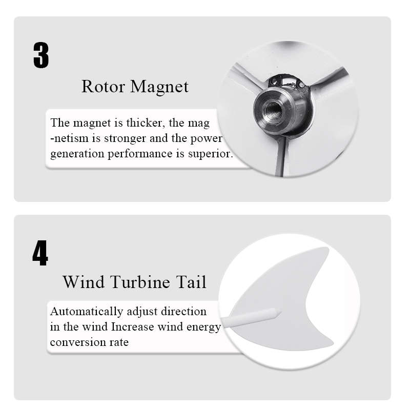 400W 3 Blades 12V/24V ZM2 Wind Turbine Power Generator Windmill High Con