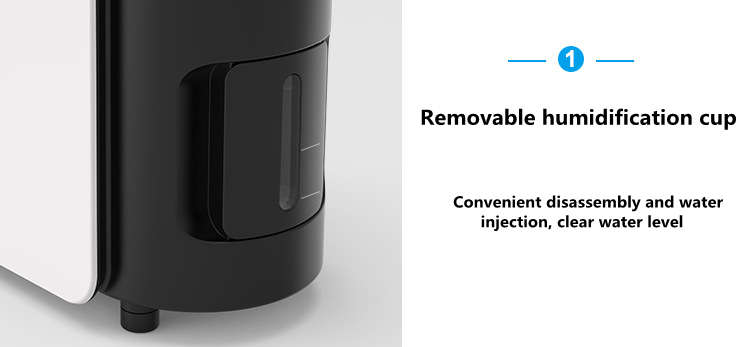 MEDRIS Oxygen Concentrator Machine Portable Humidifying Oxygen Machine Adjustable Portable Oxygen Ma