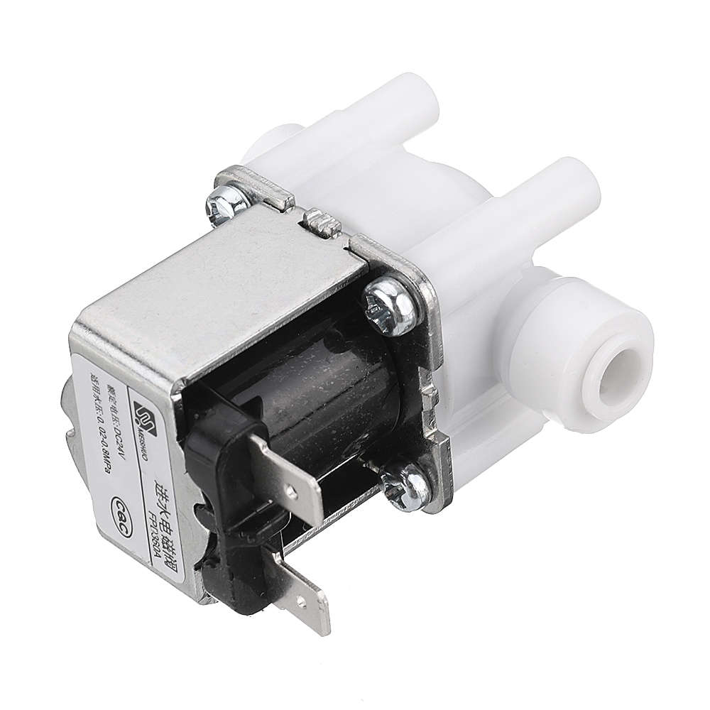 24V 1/4 Inch RO Water Purifier Inlet Water Solenoid Valve 2 Electromagnetic Valve for RO Reverse Osm