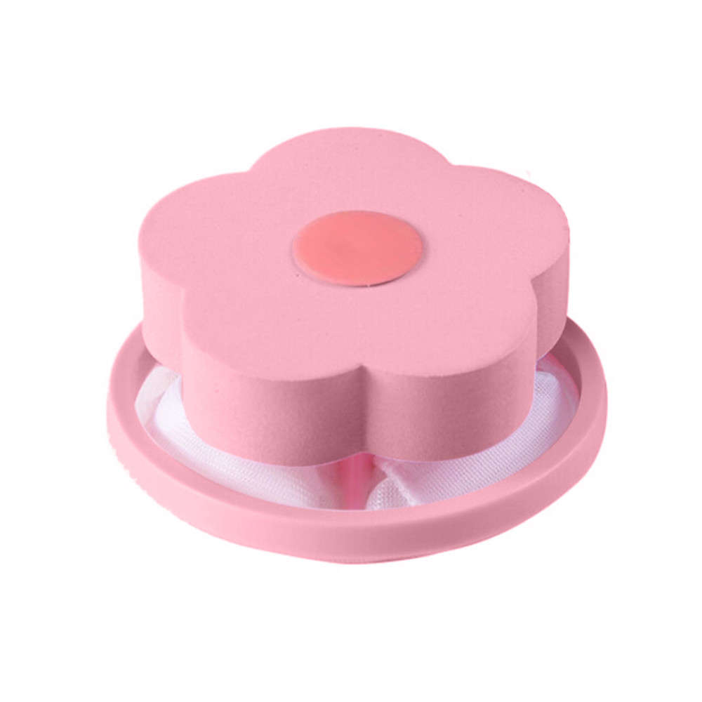 Honana Home Flower Shape Washing Machine Cleaning Accessory Lint Hair Filter Remove Tool Mesh Bag