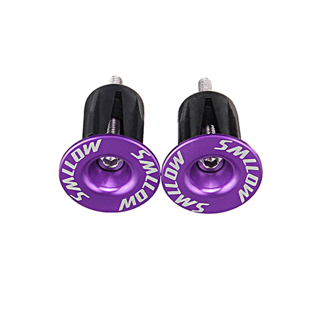 SMLLOW 1 Pair Aluminum Alloy Cycling Bike Handlebar Grips Cap Plug Bicycle Handlebar End Plugs