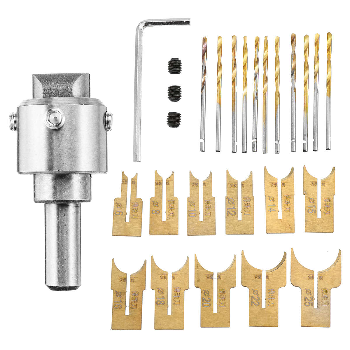 Drillpro Wooden Bead Maker Beads Drill Bit Milling Cutter Set Molding Tool Beads Router Bit (Size A)