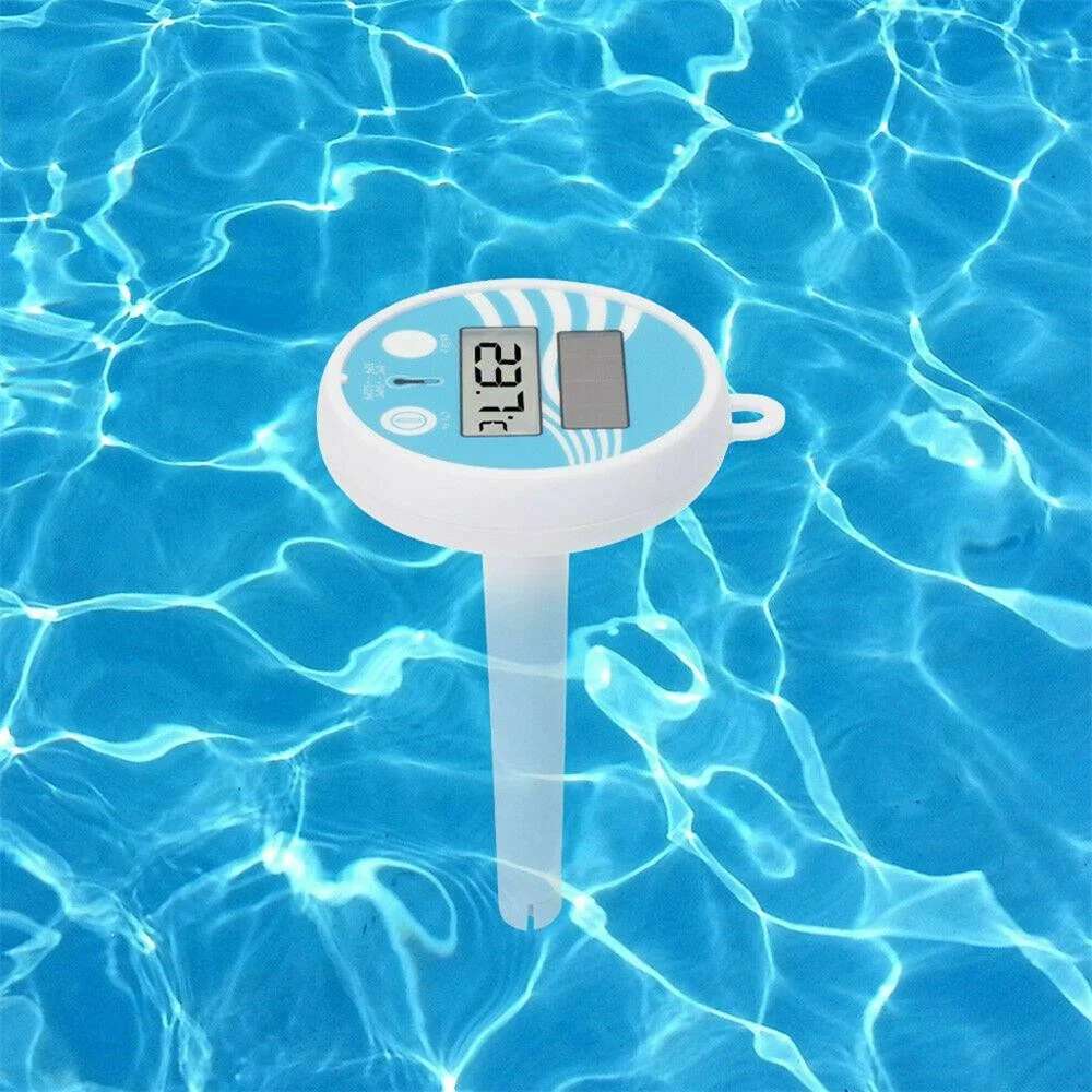 Solar Powered Digital Thermometer Wireless Pond Pool Floating Lcd Display Swimming Pool Thermometer