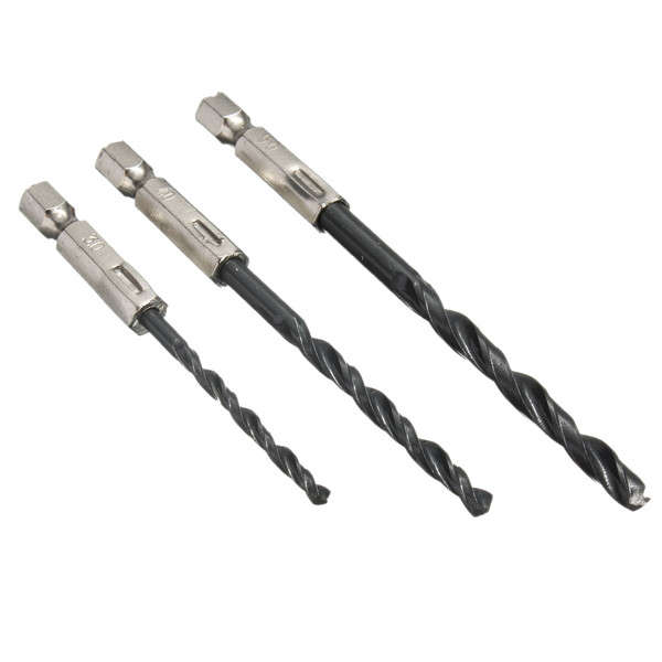 15pcs 3/4/5mm HSS 1/4 Inch Hex Shank Twist Drill Bit