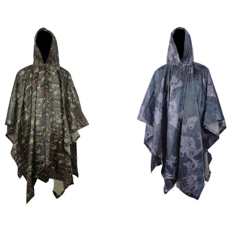 New Multifunctional Camouflage Rain Coat Outdooors Travel Rain Coat Cycling Camouflage Poncho