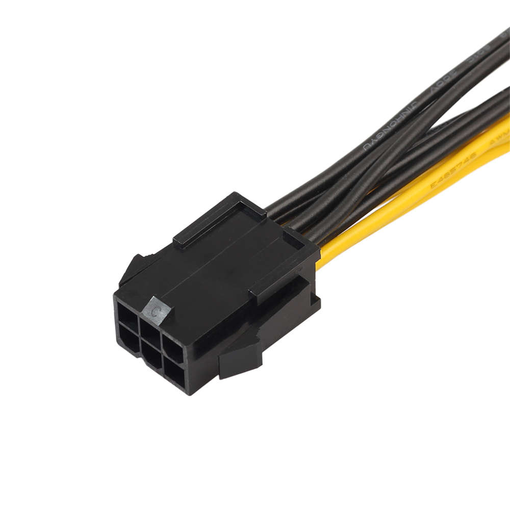 Rexlis 6Pin Female To Dual 8Pin(6+2) Male Power Adapter Cable 20Cm Graphics Card Splitter Cable Pci-