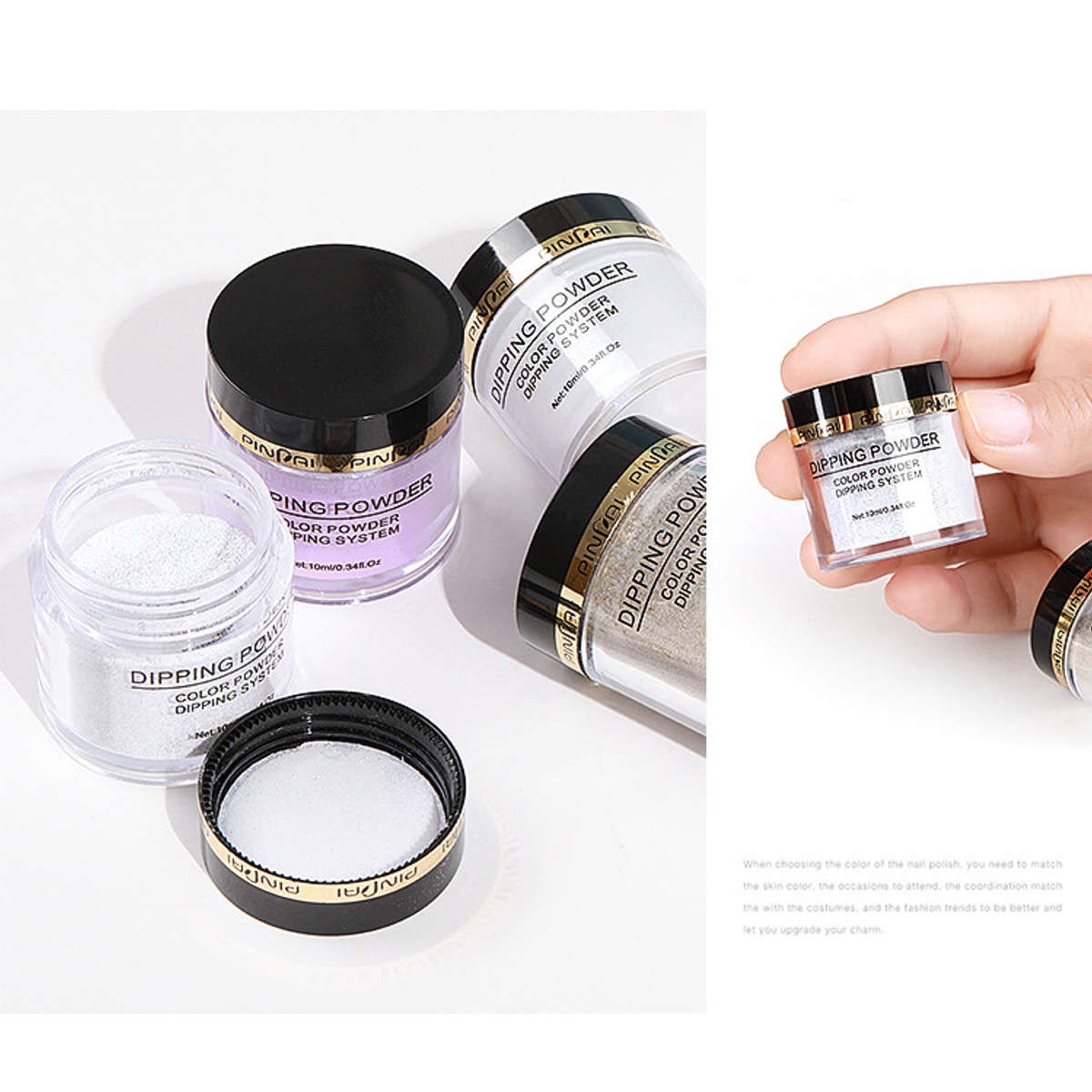 Nail Dipping Powder Starter Kit Acrylic Dip System Manicure Liquid Nail Art Set