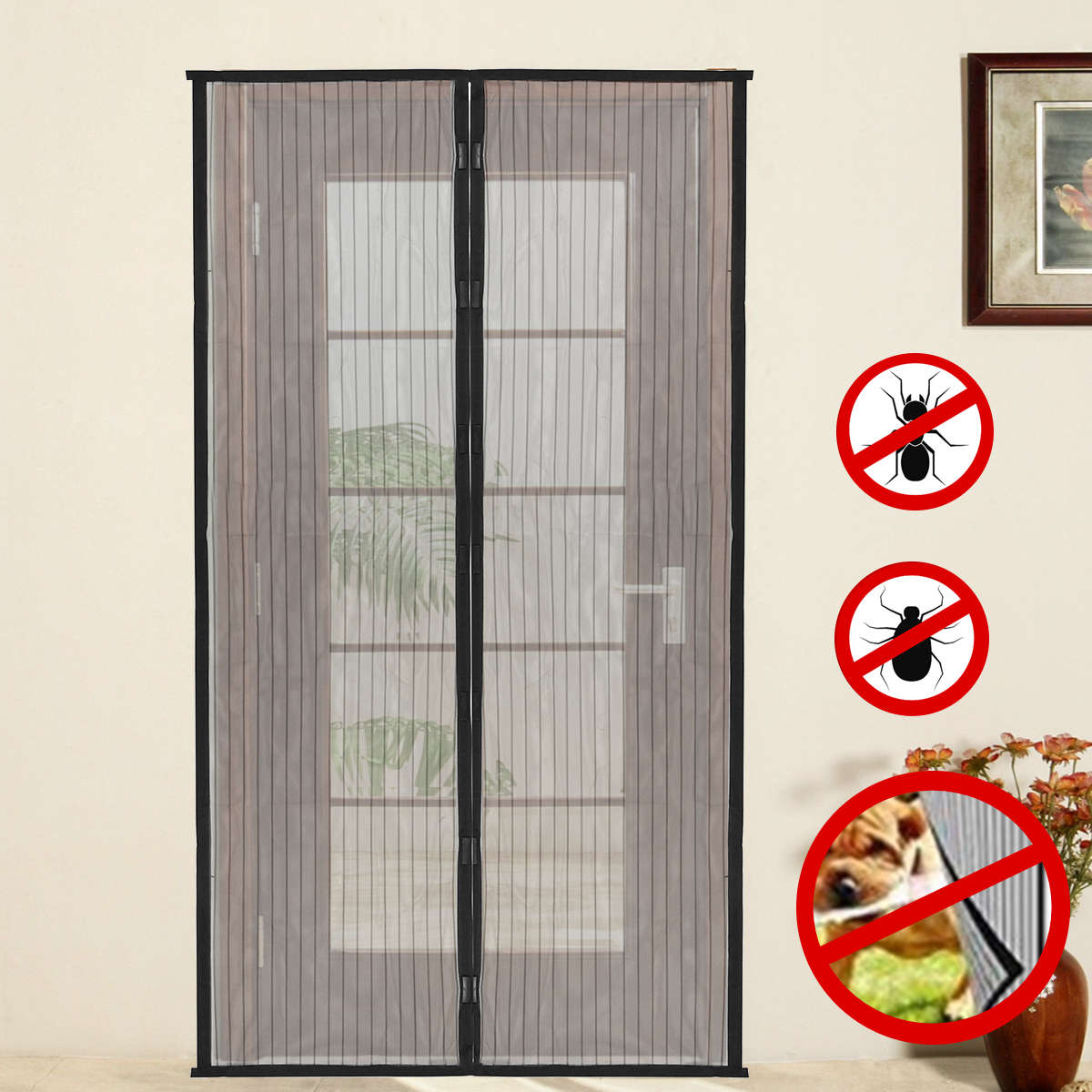 2Pcs Diy Anti Mosquito Pest Window Curtain Net Mesh Door Sheer Curtain Protector