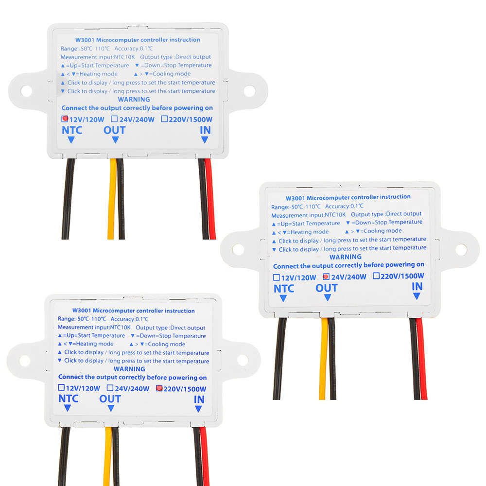 Xh-W3001 Microcomputer Digital Temperature Controller Thermostat Temperature Control Switch With Dis