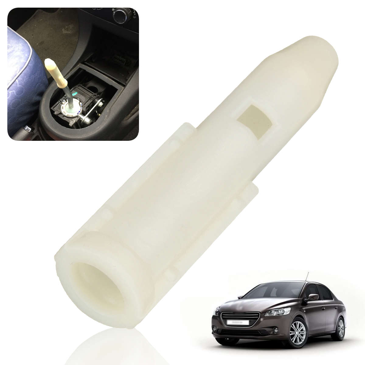 Gear Shift Knob Sleeve Lever White Peugeot 106 206 307 301 308 Citroen C4
