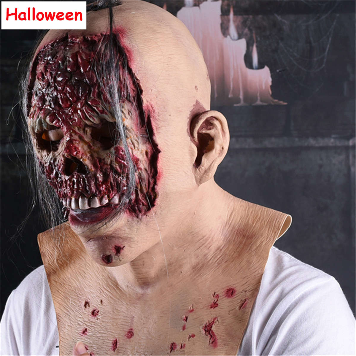 Cosplay Realistic Scary Mask Demon for Adult Man Woman Horror Cosplay Props Evil Masks