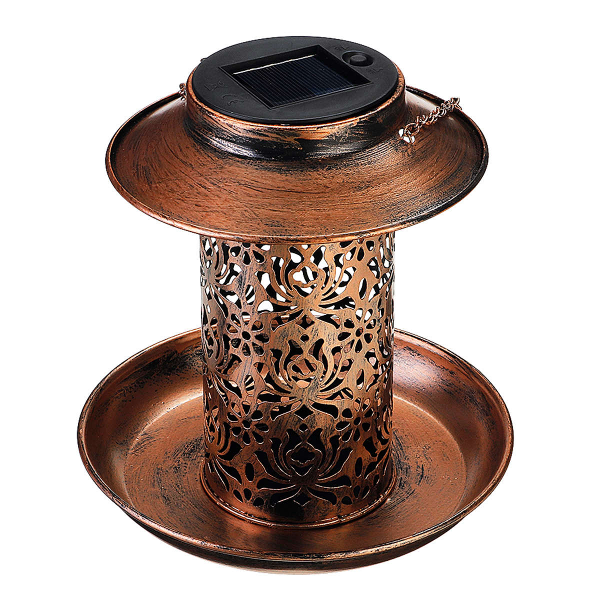 Metal Waterproof Hanging LED Solar Bird Feeder Hummingbird  Outdoor Balcony Outdoor for Feeding Tool