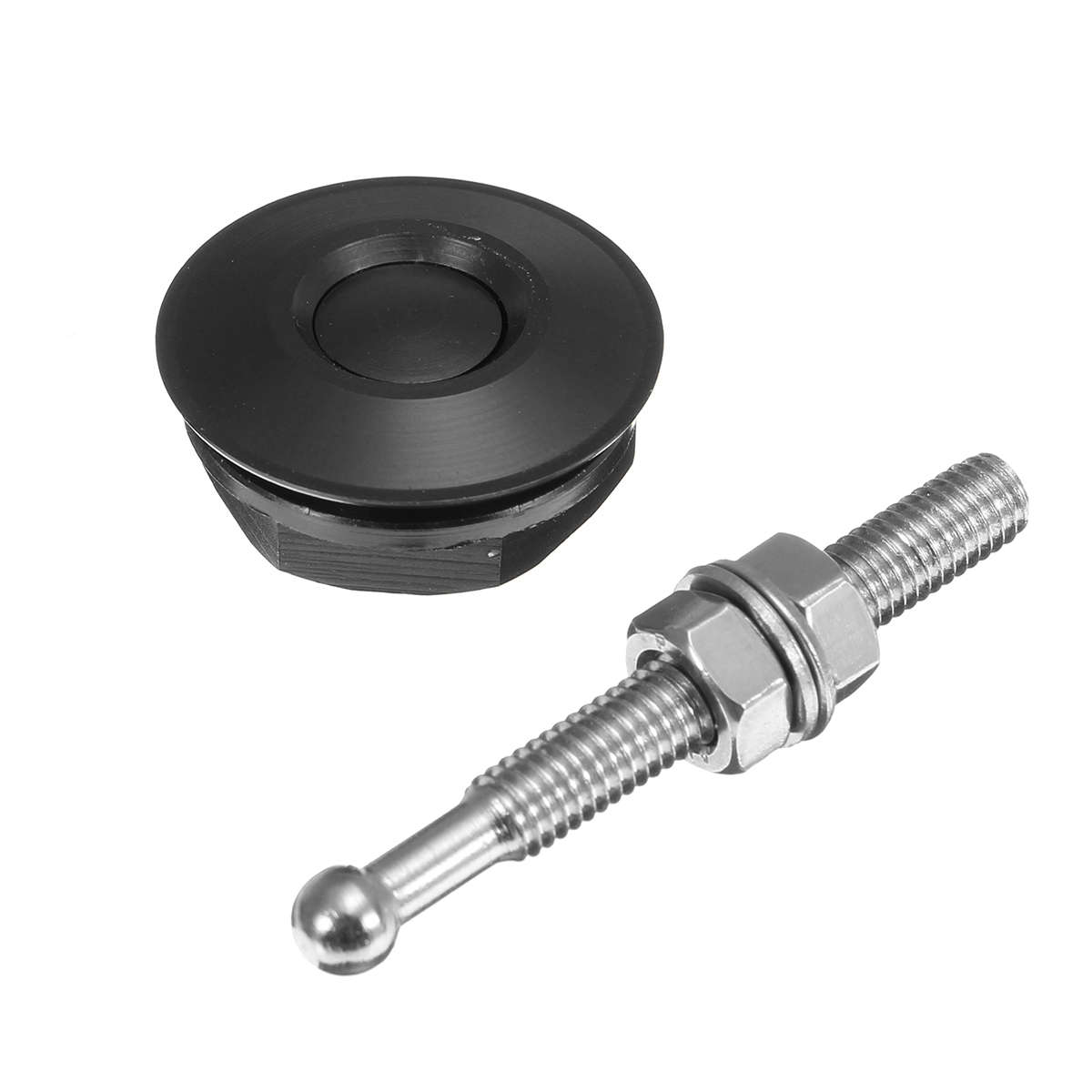 Red/Blue/Black Push Button Billet Hood Pin Lock Clip Engine Quick Latch Aluminum Alloy