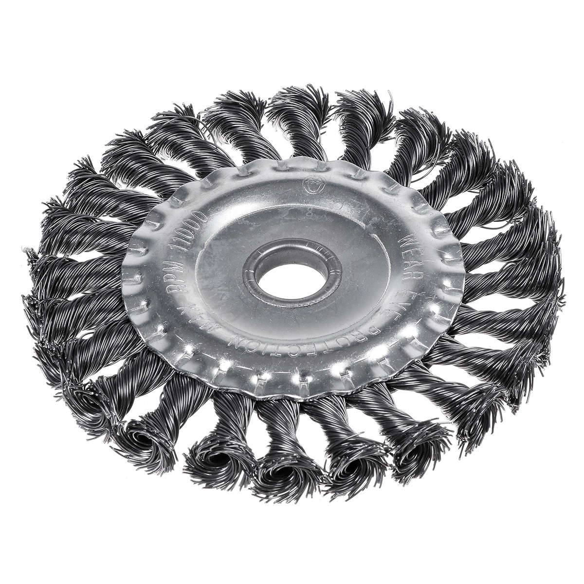 100-200mm Silver Steel Wire Wheel Garden Weed Brush Lawn Mower Head Trimmer Accessories