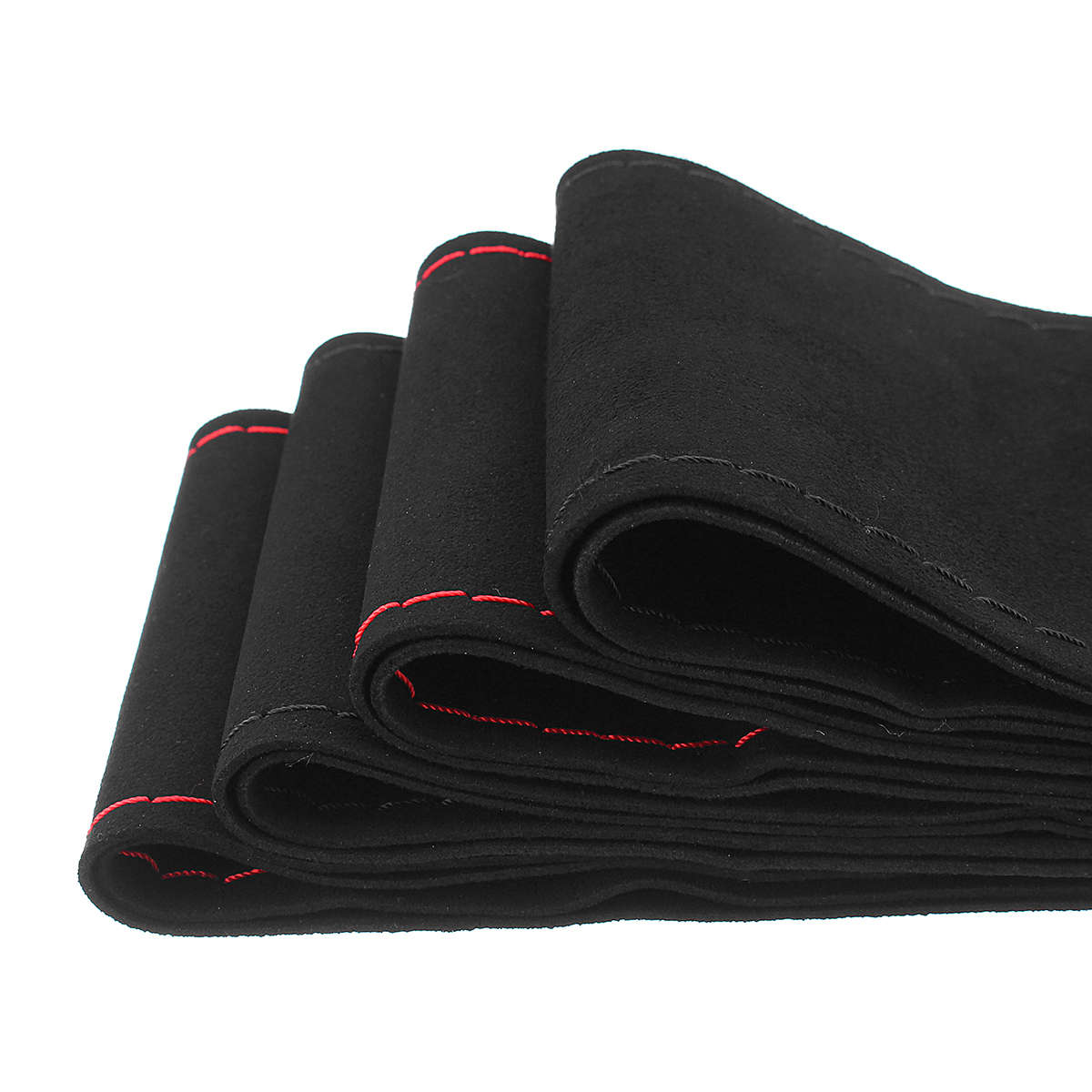 Diy 36/38Cm Car Steering Wheel Covers Super Fiber Suede Leather Universal With Needles And Thread