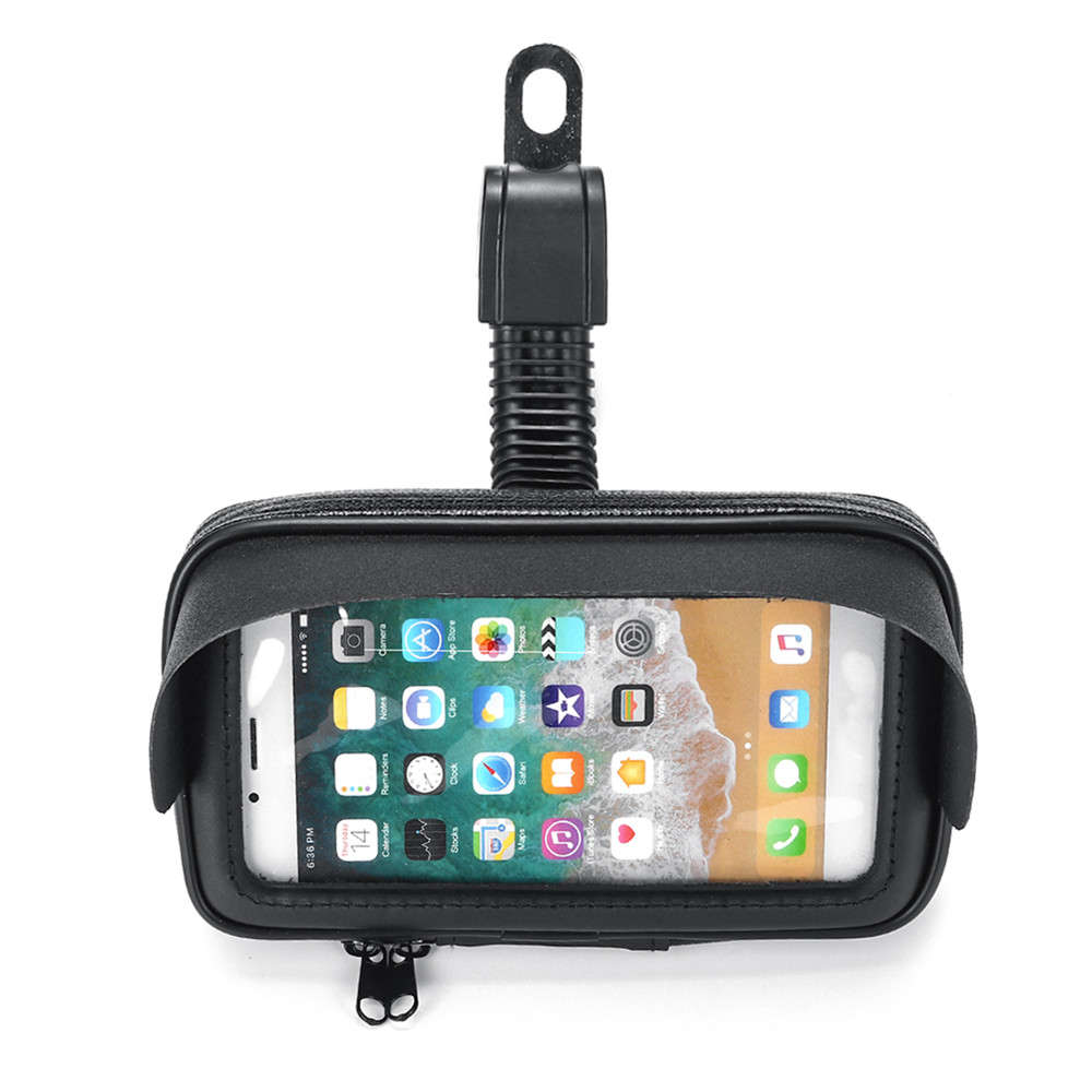 4.7'' Waterproof Sun Shade Anti-UV Cellphone GPS Holder Motorcycle Mount Case Ba