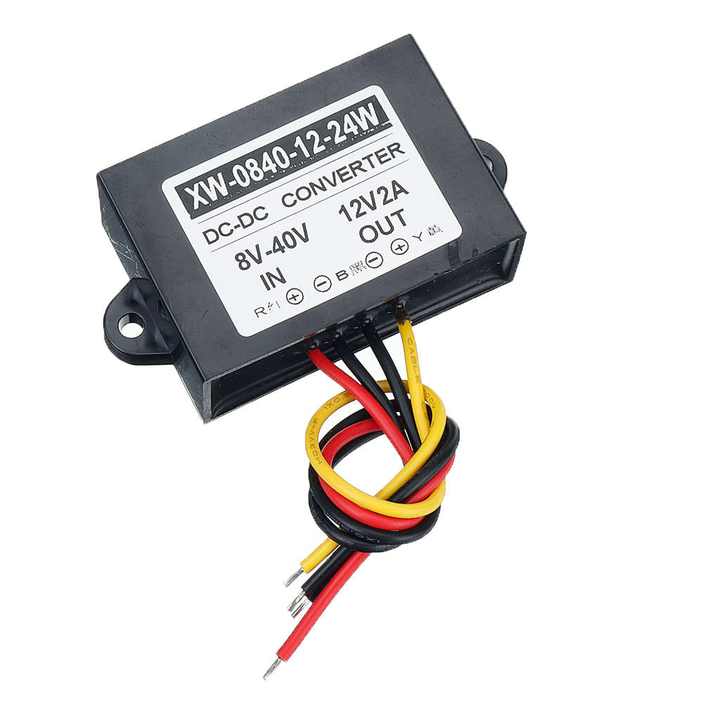 Waterproof 8-40V to 12V 2A Buck Regulator 12V 24W Automatic Step up and