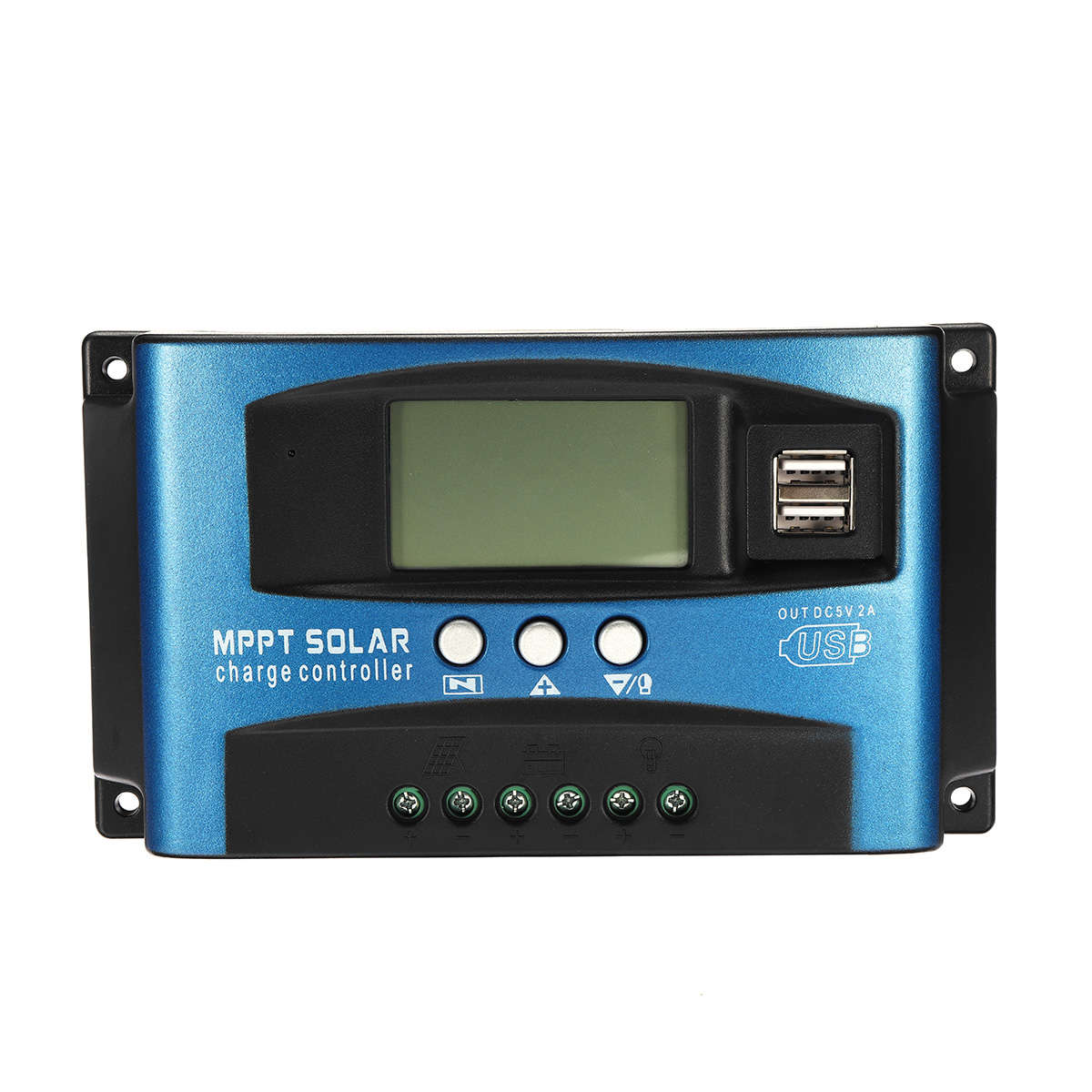 30/40/50/60/100A MPPT Solar Controller LCD Solar Charge Controller Accuracy Dual USB Solar Panel Bat