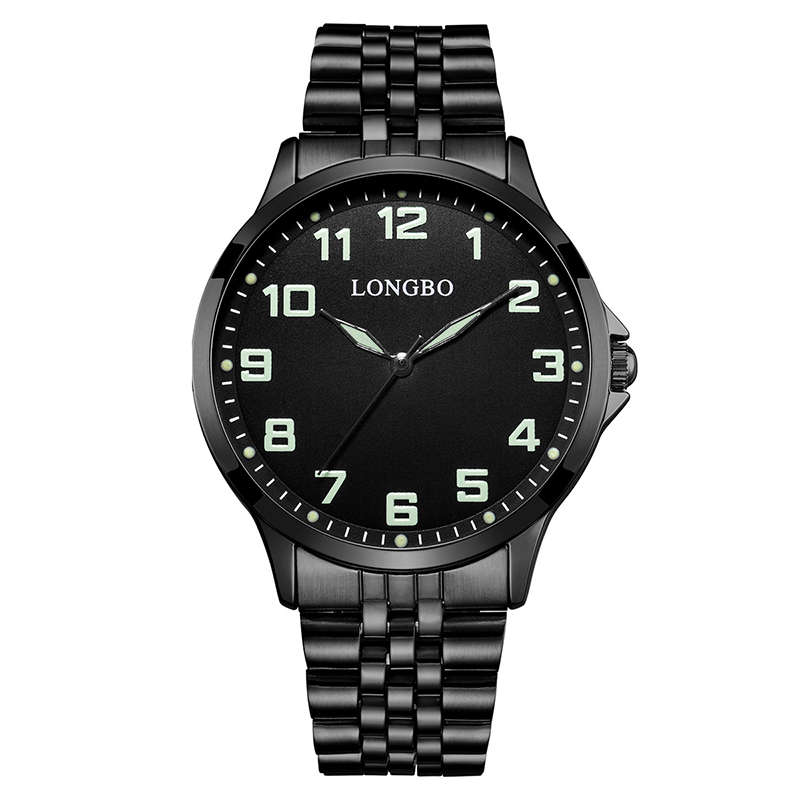New LONGBO 80499 Luxury Men Women Stainless Steel Strap Simple Casual Dial Coupl