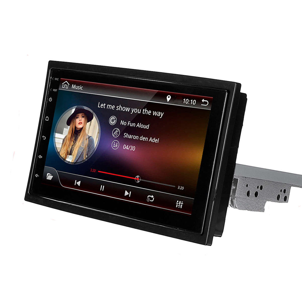 7 Inch 1 Din Android 8.1 Car Stereo Radio Multimedia Player Adjustable Screen 4 Core