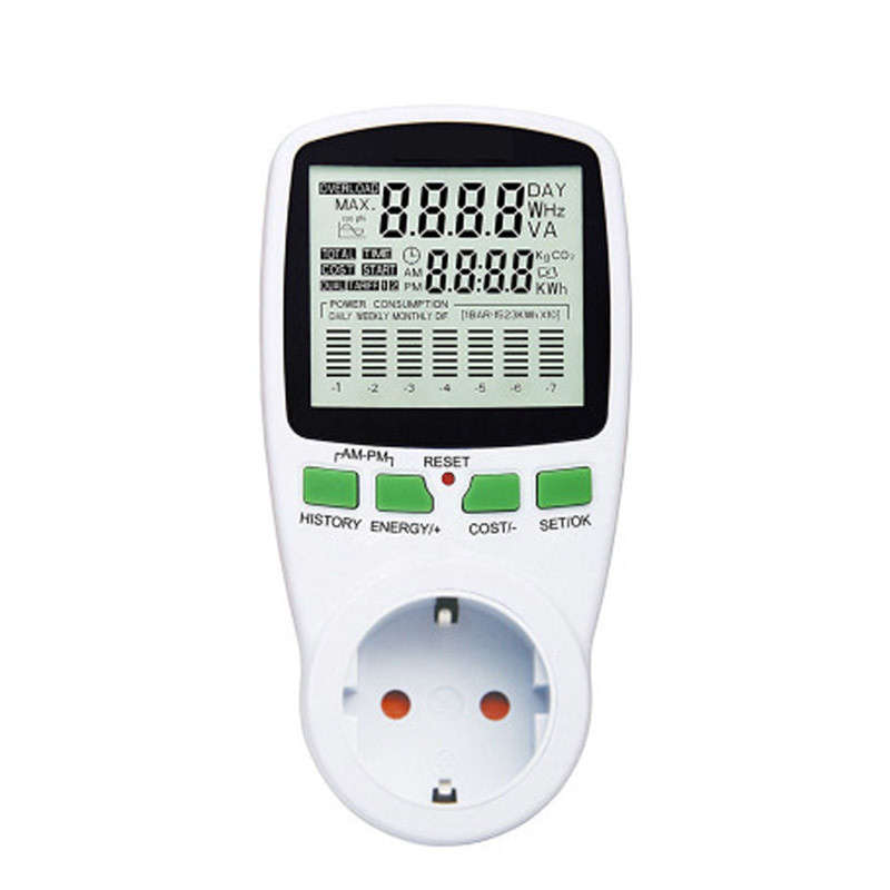 PM001-G AC Power Meters 220V 50Hz Digital Wattmeter Energy Meter Watt Monitor
