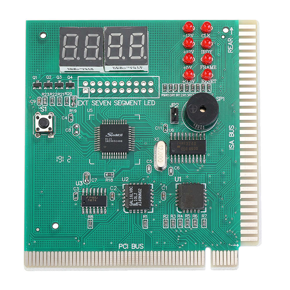 4-Digit PC Analyzer Diagnostic Post Card Motherboard Post Tester Indicator with LED Display for Desk