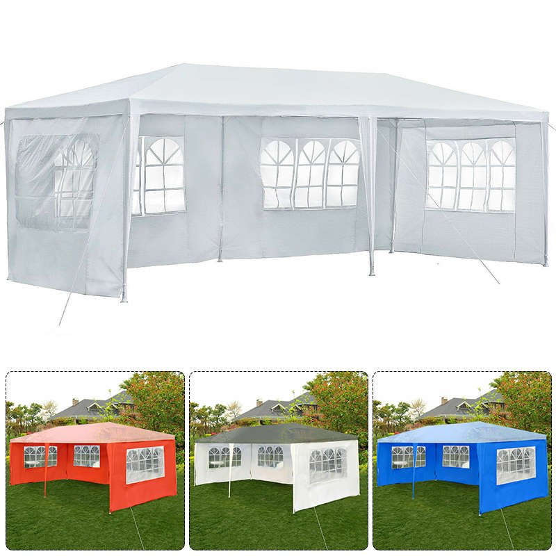 3x12m 4 Side Gazebo Shelter Waterproof Canopy Wall Gazebo Shelter with Window w