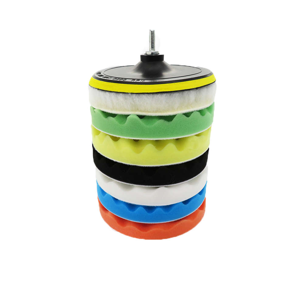 9Pcs 3/4/5/6/7 Inch Car Polishing Sponge Pad Kit For Car Cleaning Tools (Size 4 Inch)