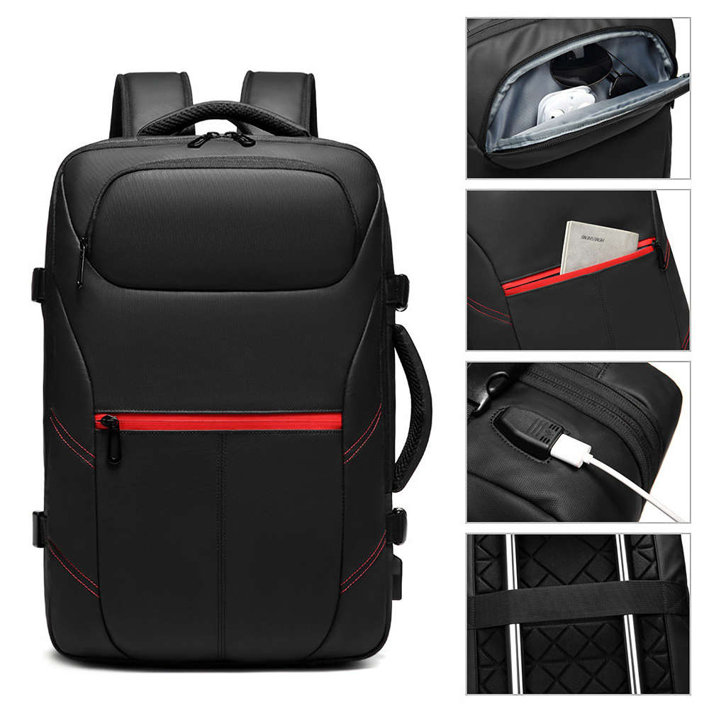 EURCOOL XN-1962 Business Backpack Laptop Bag with USB Charging Travel Shoulders Storage Bag Waterpro