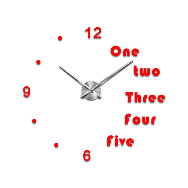 New Creative Diy Wall Stickers Wall Clock Home Mirror Clocks Living Room Decoration Wall Clock