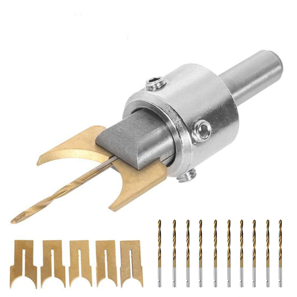 17pcs 6-14mm Ring Drill Bit Wood Bead Cutter Multifunction Wooden Thick Ring Maker