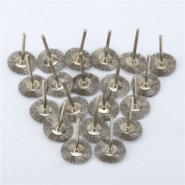 20pcs Stainless Steel Wire Wheel Brush Cleaner Polishing Rotary Tool