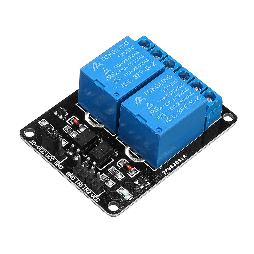 10pcs 2 Channel Relay Module 12V with Optical Coupler Protection Relay Extended Board