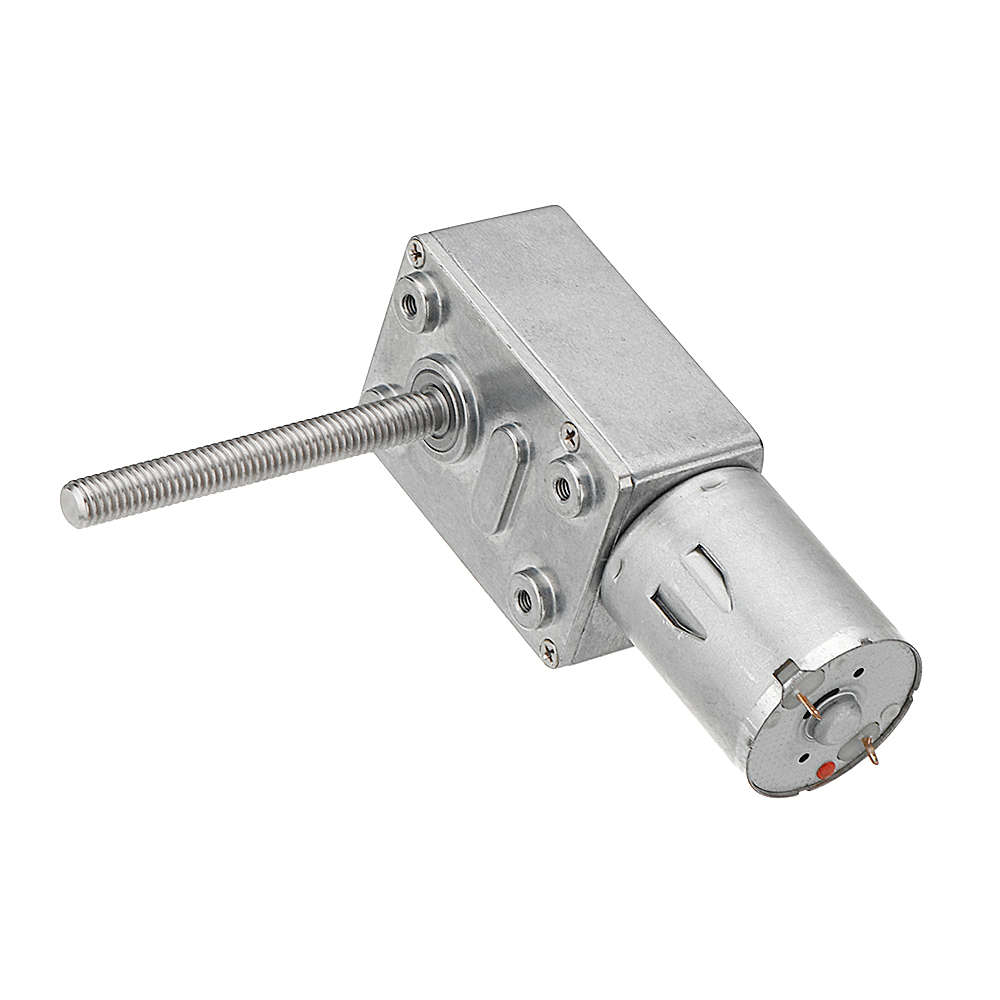 Machifit JGY370 50mm-M6 Screw Worm Gear Motor DC 12V 18/23RPM