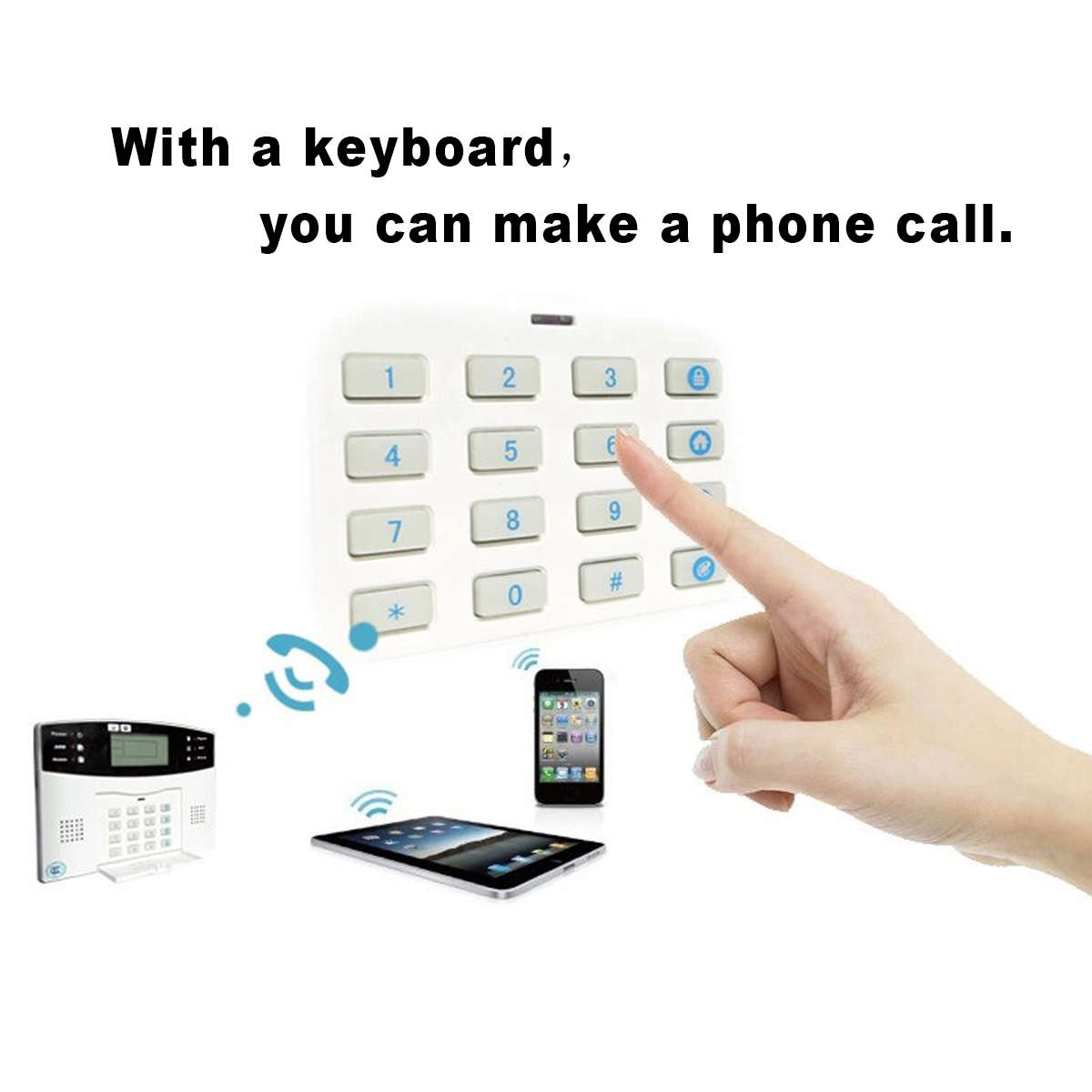 GSM Wireless LCD Home Burglar Alarm System SOS Motion Door Window Sensor Security System