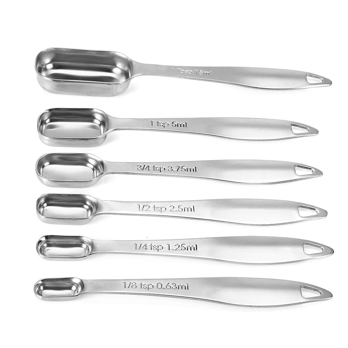 13Pcs Stainless Steel Measuring Spoons Measuring Cups Metal Measuring Scoop Tool Set For Kitchen Bak