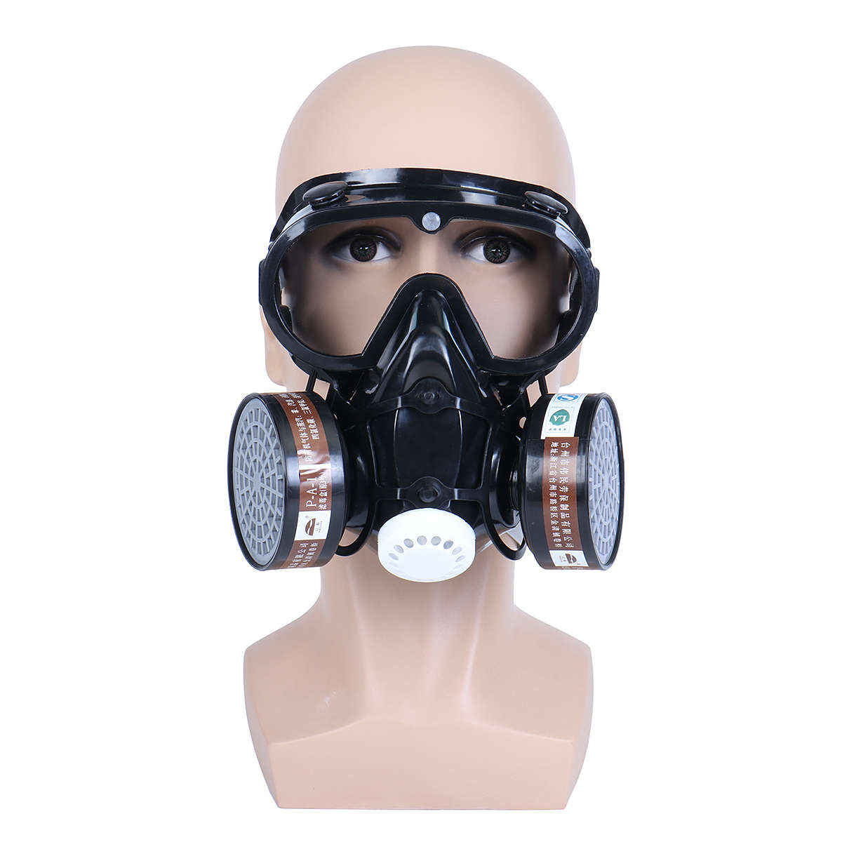 Respirator Gas Mask Safety Chemical Anti-Dust Filter Military Eye Goggle Set Workplace Safety Prote