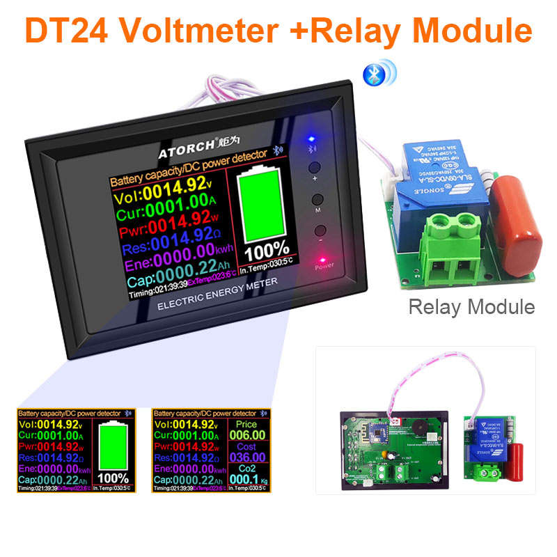 Digital Display DC 0-380V Power Supply Voltmeter Ammeter Battery Capacity Teste