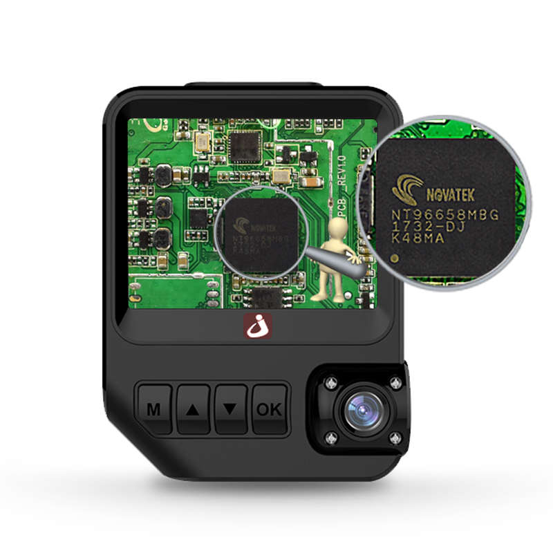 New Junsun Q2 2.3 Inch Dual Lens Camera Registrar 1080P Video Novatek 96658 Car