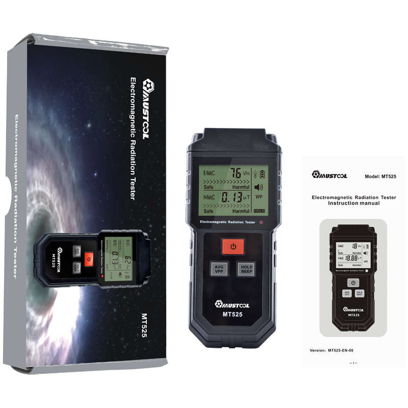 MUSTOOL MT525 Electromagnetic Radiation Tester Electric Field & Magnetic Field Dosimeter Tester