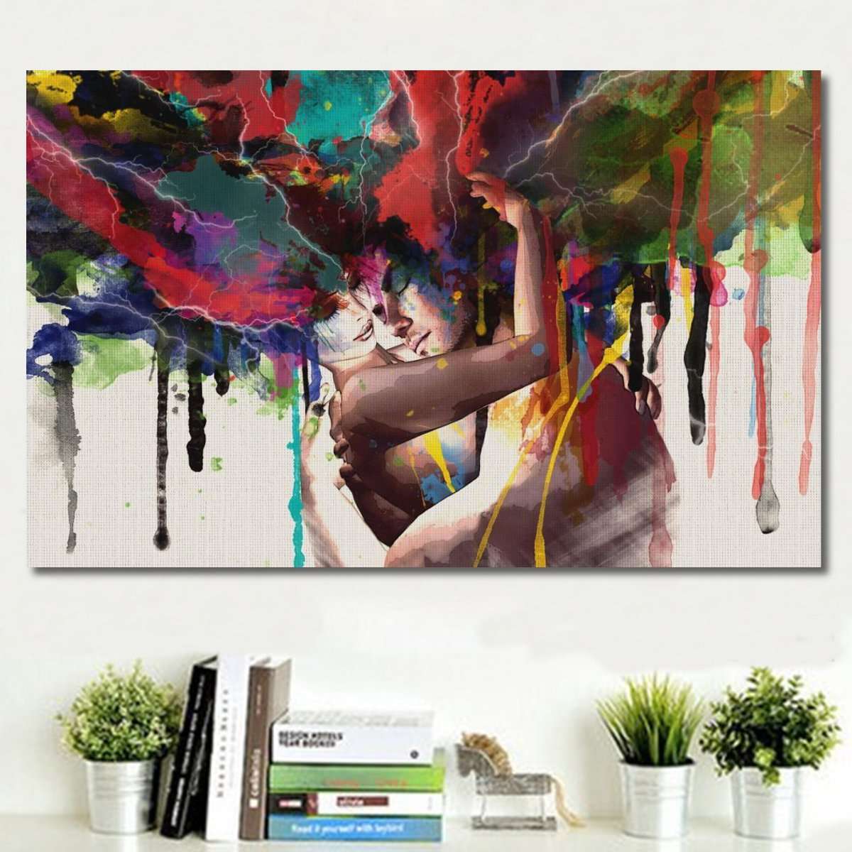 Couple Hugging Canvas Painting Wall Decorative Print Art Pictures Wall H