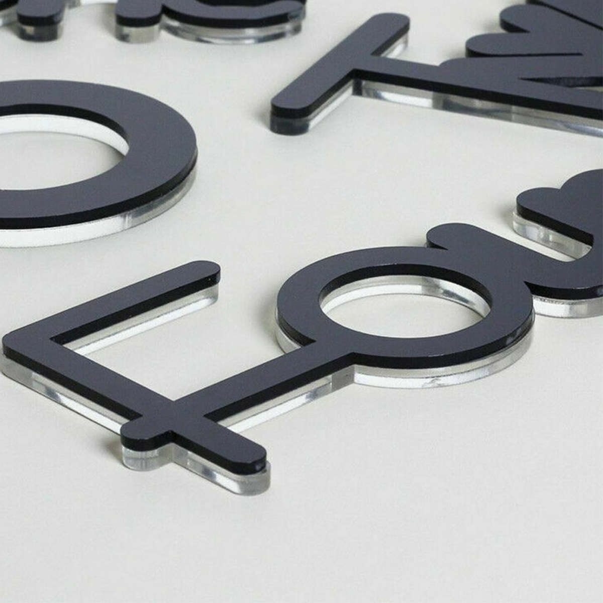 3D DIY Wall Clock Sticker Watch Sticker Acrylic Modern Home Room Decor Unique