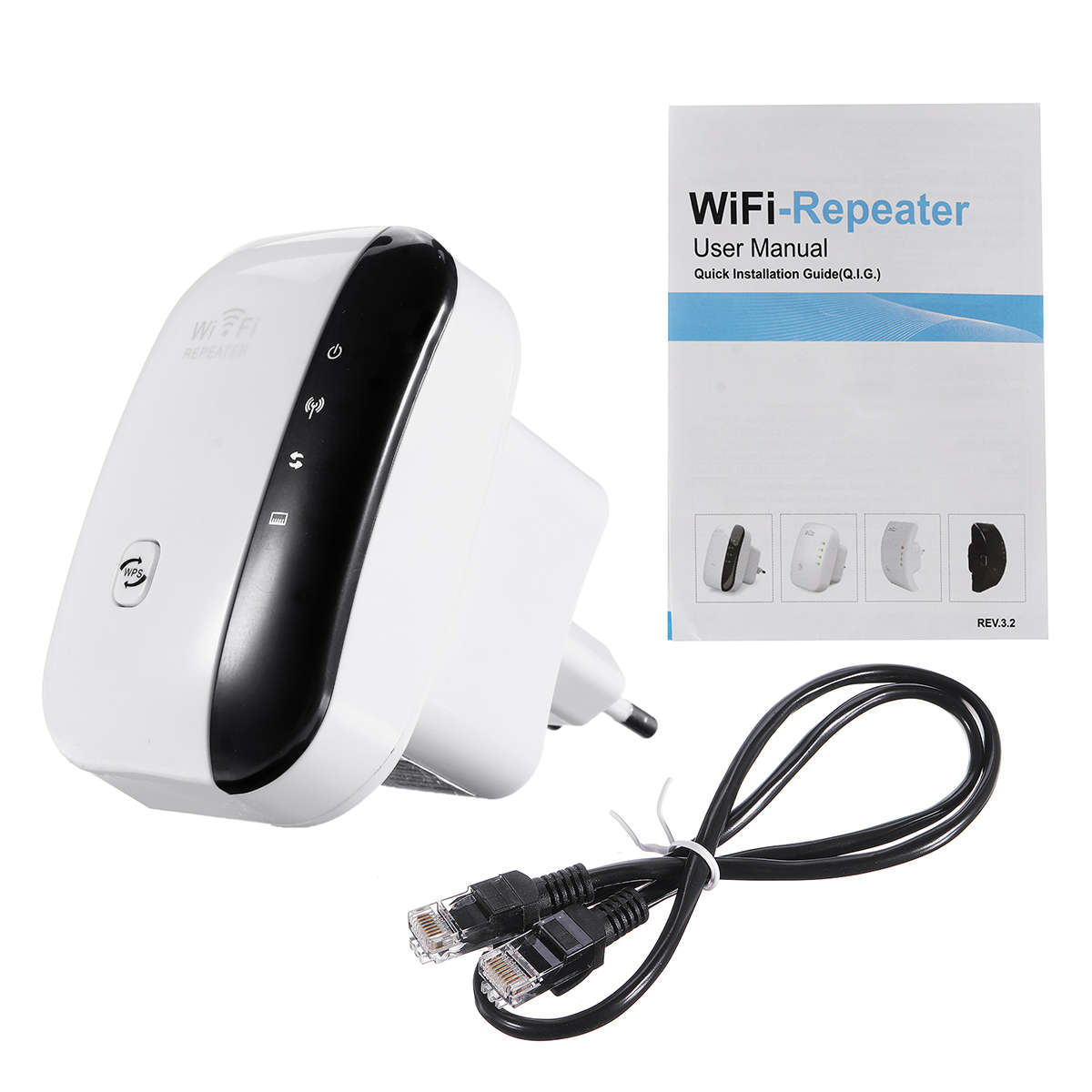 300Mbps Wireless-N Wifi Repeater 2.4G AP Router Signal Booster Extender Amplifier ...-(Plug US PLUG)