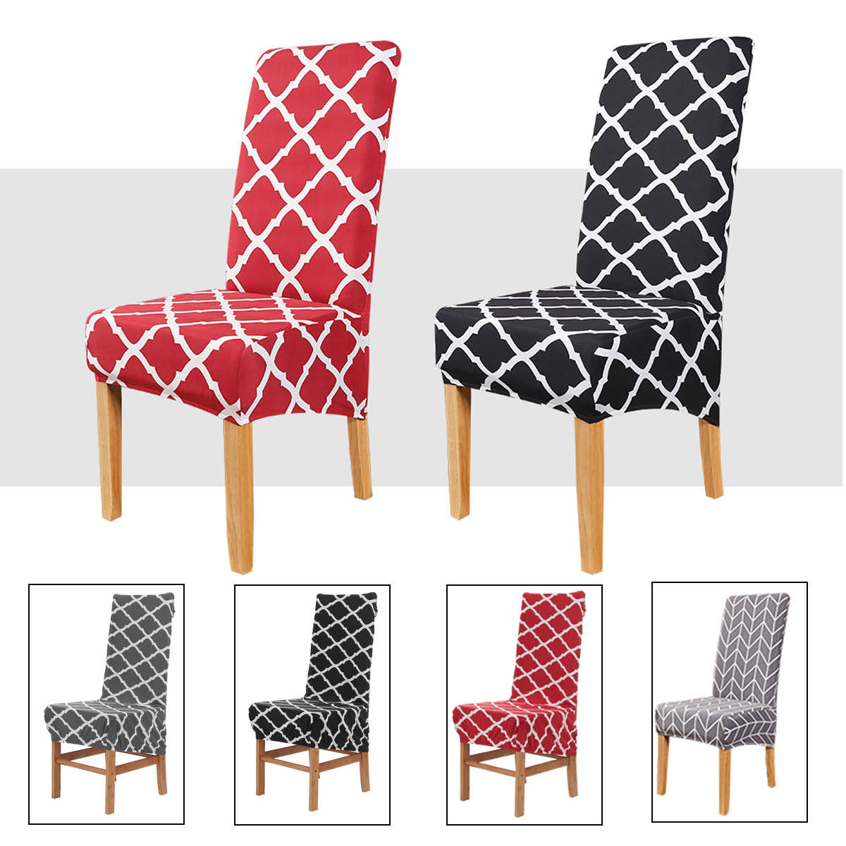 Printed Stretch Chair Cover Elastic Seat Chair Covers Office Chair for Slipcove