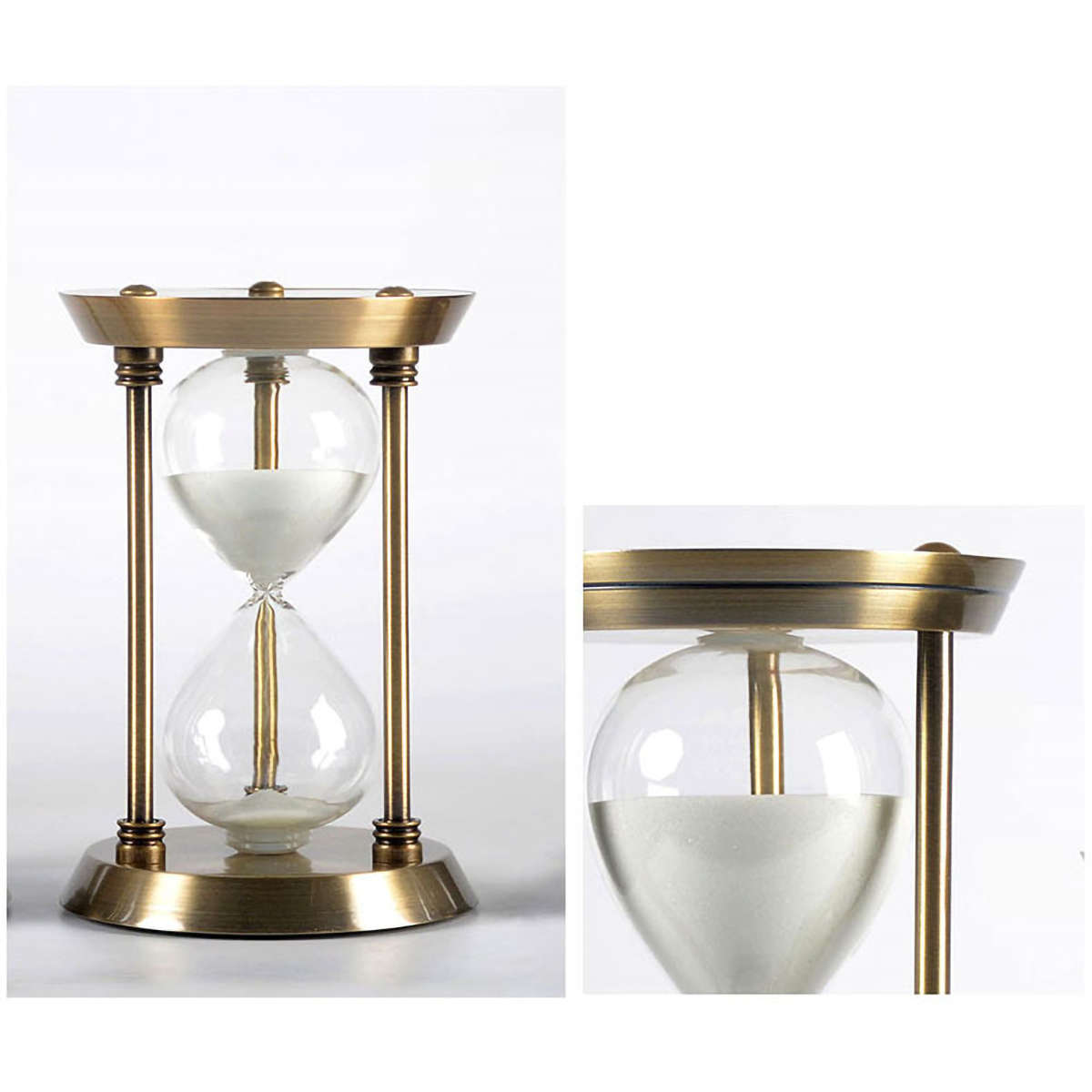 Metal Hourglass Timer Decoration Creative Birthday Business Gift Gold