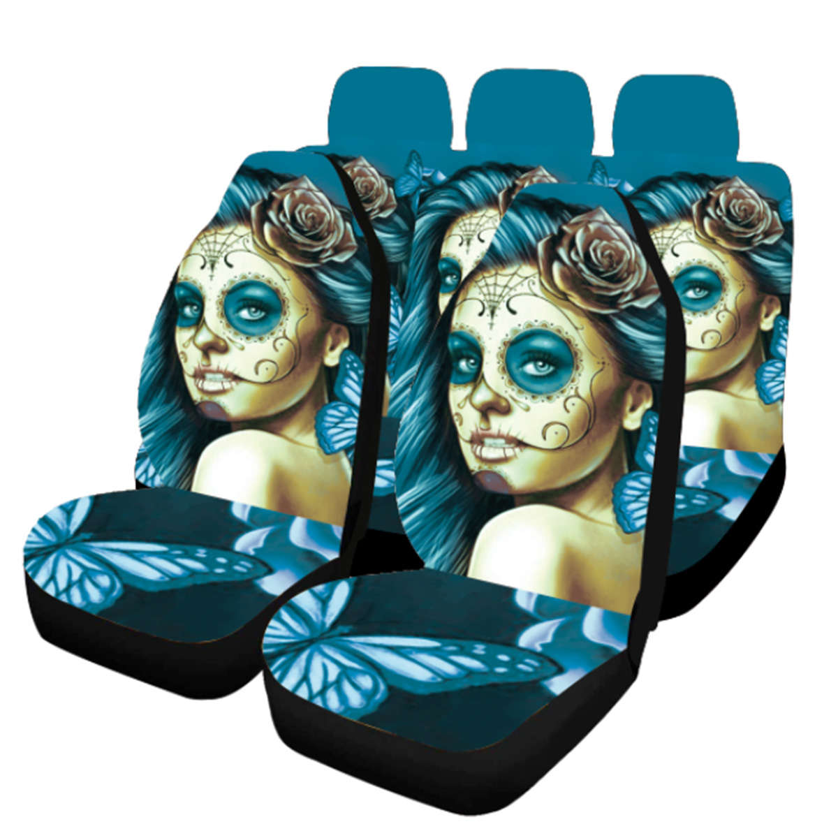 1/7 PCS Universal Car Seat Covers Women Front & Rear Seat Protection