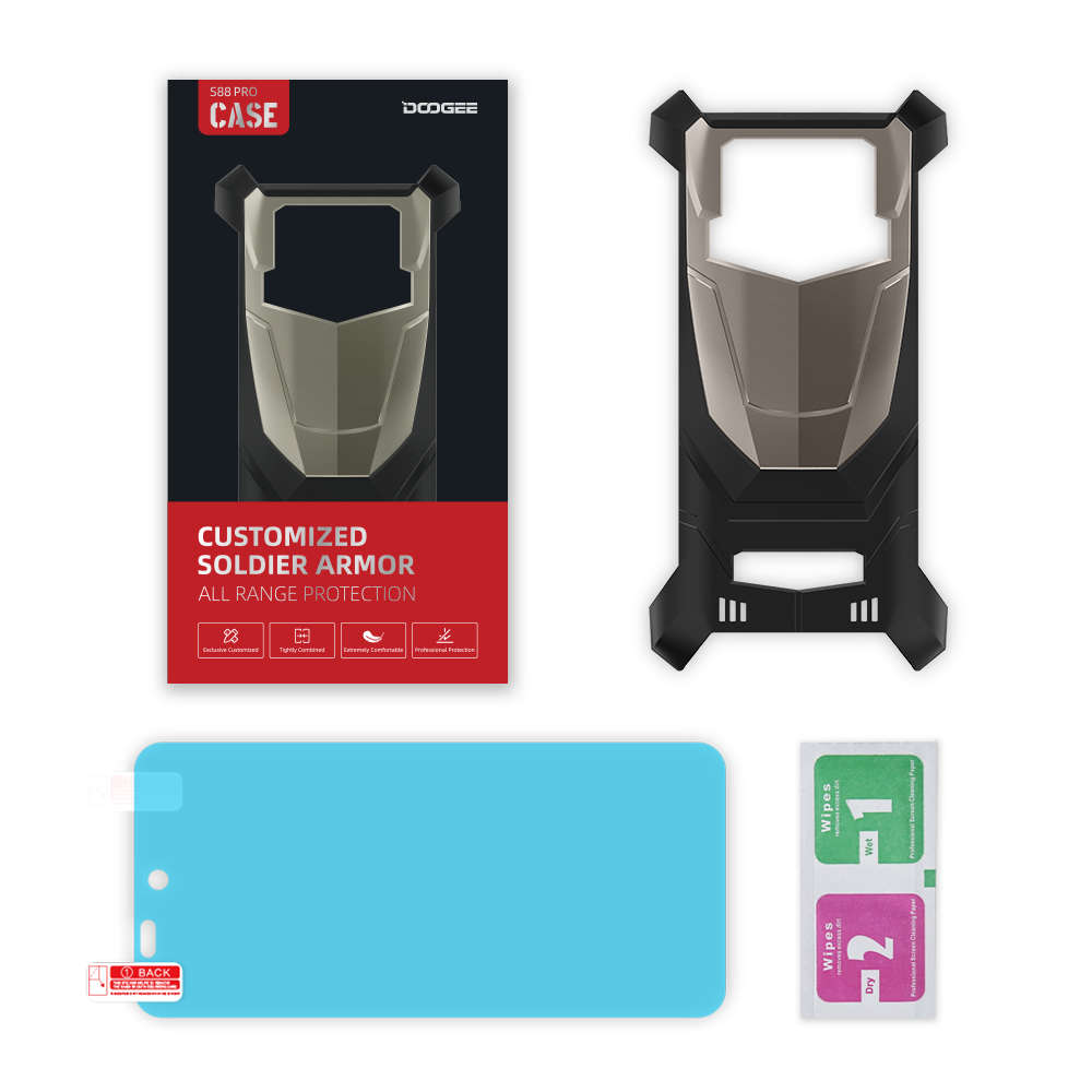 Original DOOGEE Soldier Armor Shockproof Protective Case Back Cover for DOOGEE S88 Pro / DOOGEE S88