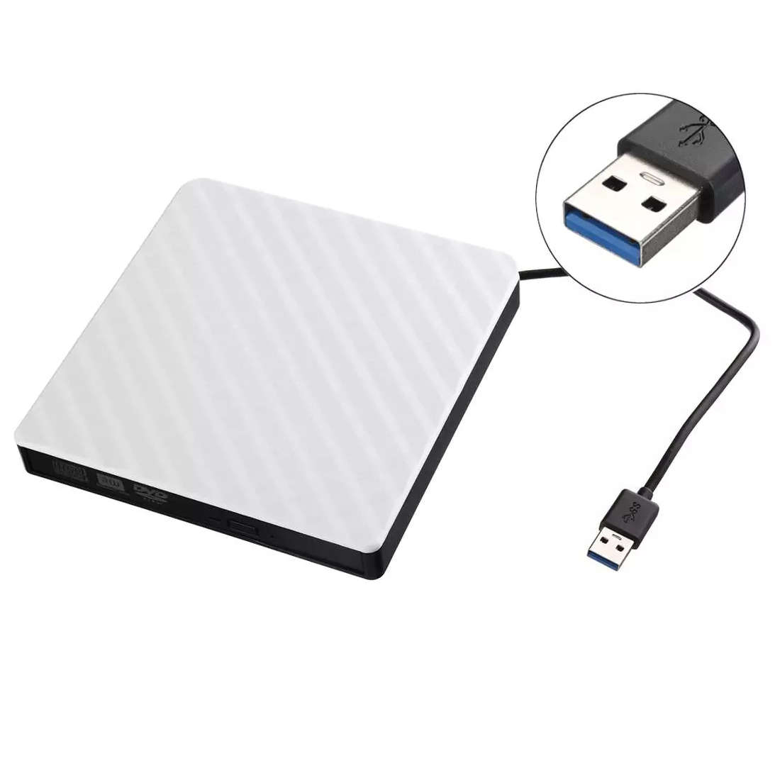 USB3.0 External Optical Drive CD DVD Burner DVD-RW Player Writer Rewri