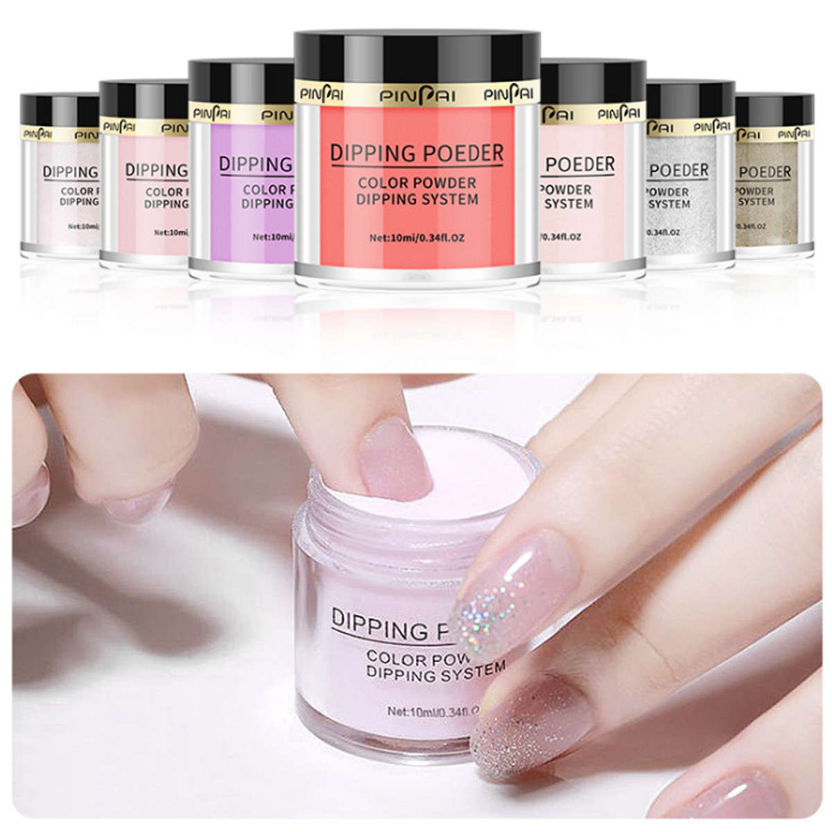 Nail Dipping Powder Starter Kit Acrylic Dip System Manicure Liquid Nail Art Set